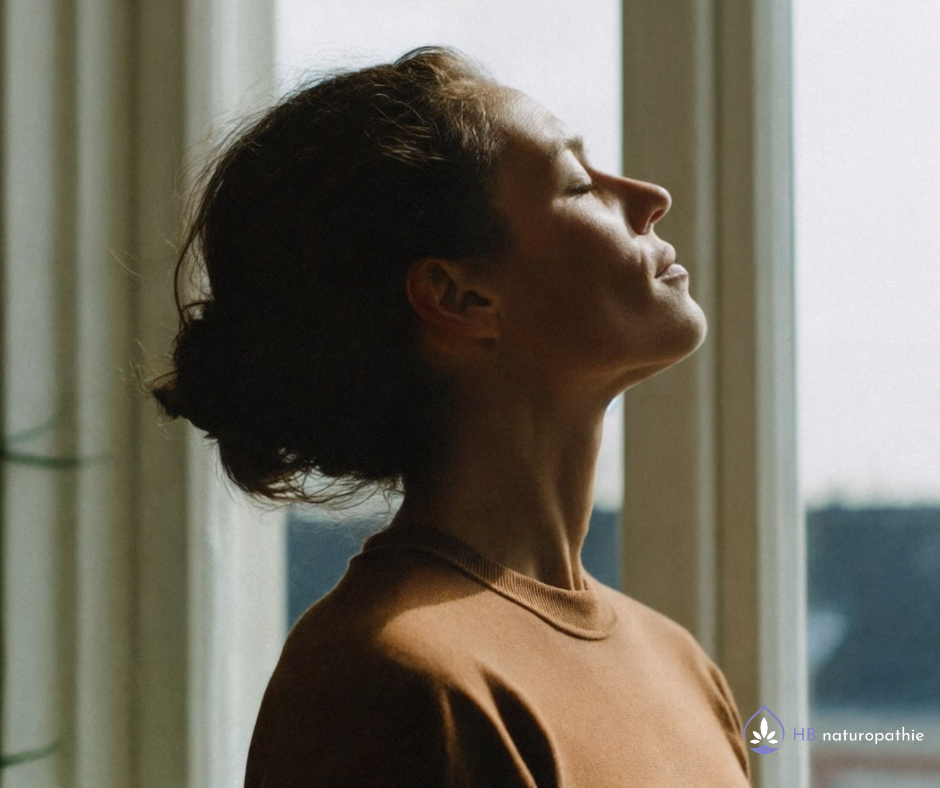 Femme observant son cycle menstruel et son bien-être hormonal